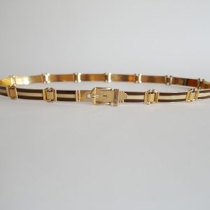 Vintage 70's GUCCI Enamel and Gold Tone Belt